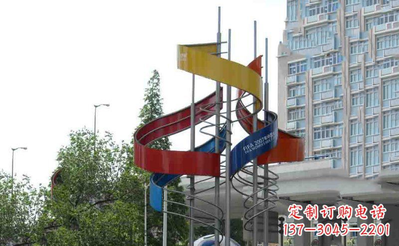 温州中领雕塑:不锈钢足球雕塑