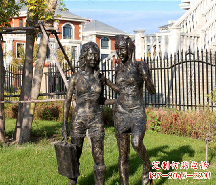 温州精致温润的女孩铜雕