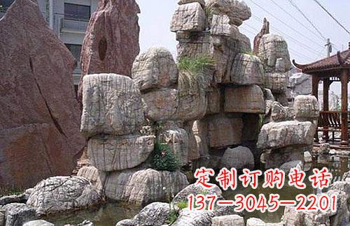 温州引领艺术,华丽山水:龟纹石假山雕塑