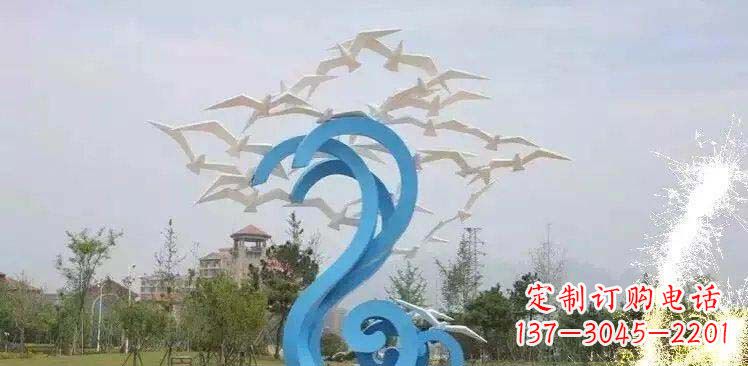 温州精美海鸥雕塑,传递美好海洋情怀
