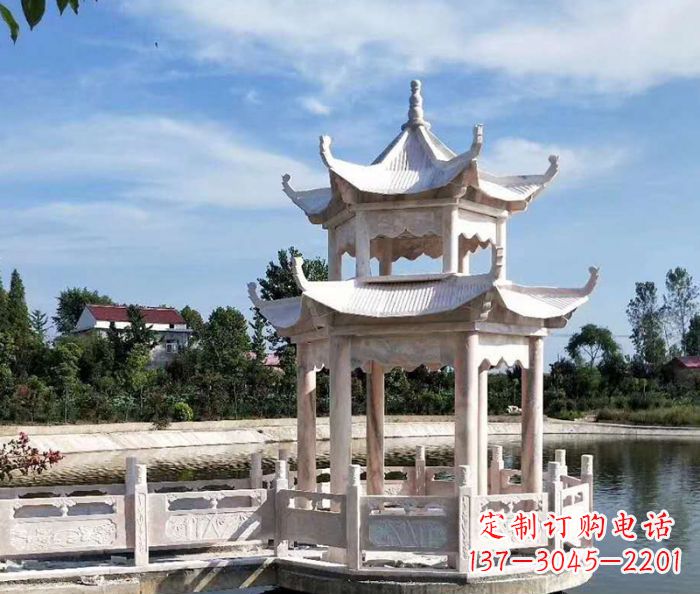 温州中领雕塑精心打造的海边抒情凉亭雕塑,以海…