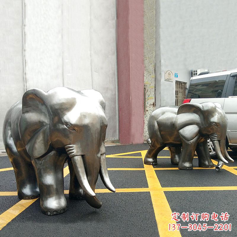 温州活力大象,不锈钢镜面雕塑