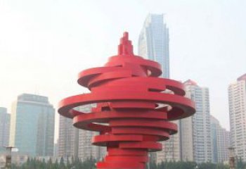 温州广场不锈钢火炬雕塑