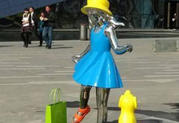 温州中领雕塑：极致的不锈钢小女孩雕塑