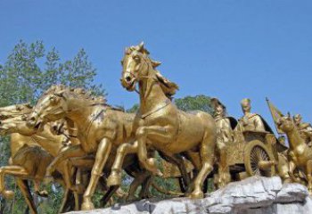 温州中领雕塑：精美古典马车铜雕