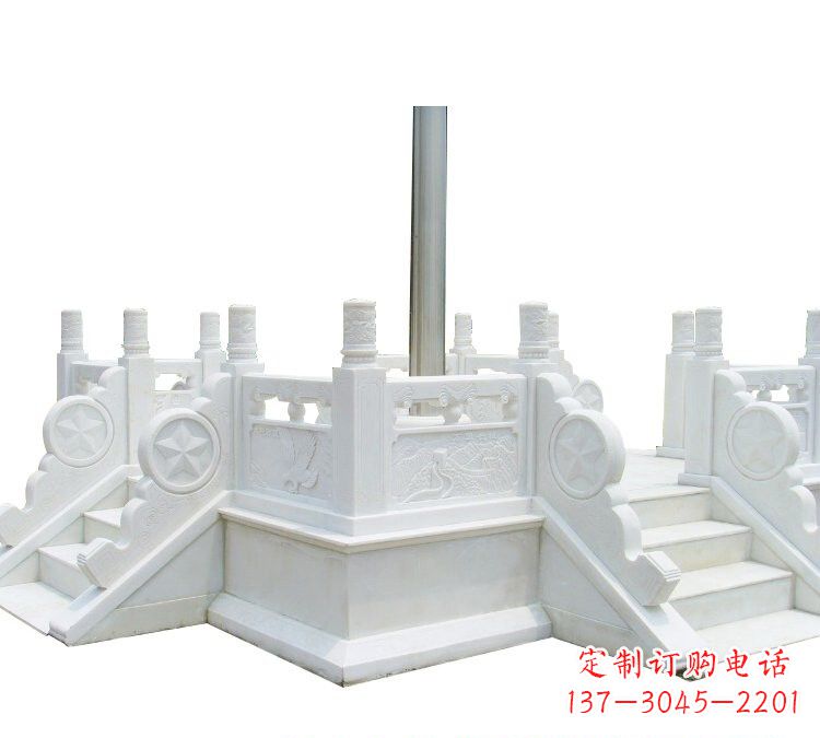温州汉白玉部队升旗台雕塑