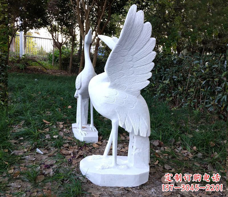 温州艺术级典雅的丹顶鹤雕塑
