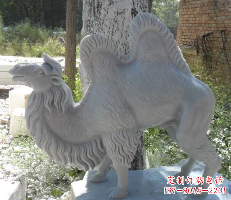 温州汉白玉骆驼雕，融入古朴奢华