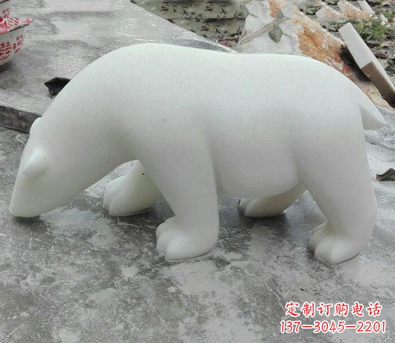 温州汉白玉动物雕塑·北极熊