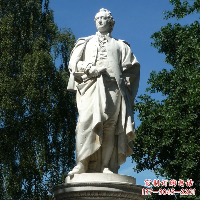 温州汉白玉歌德雕像