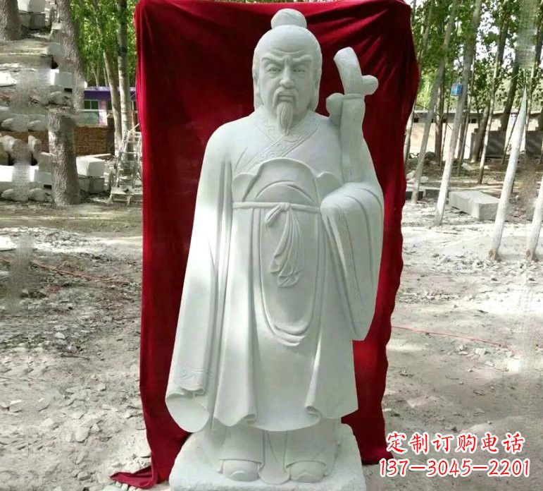 温州汉白玉古代名医华佗雕塑
