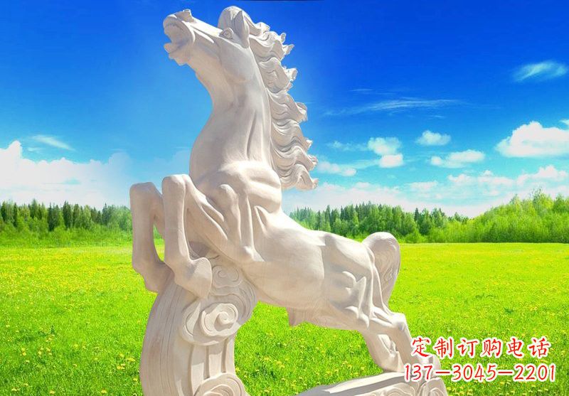 温州汉白玉广场奔马石雕
