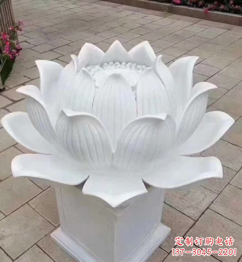 温州汉白玉荷花雕塑,把温暖带入家中