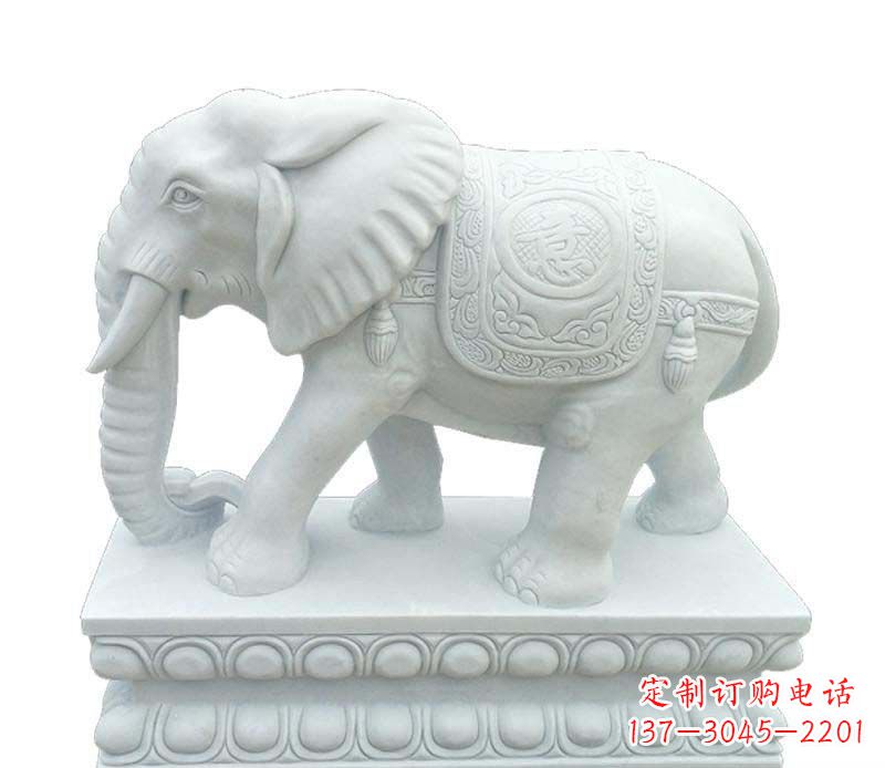 温州华丽之美,汉白玉大象雕塑