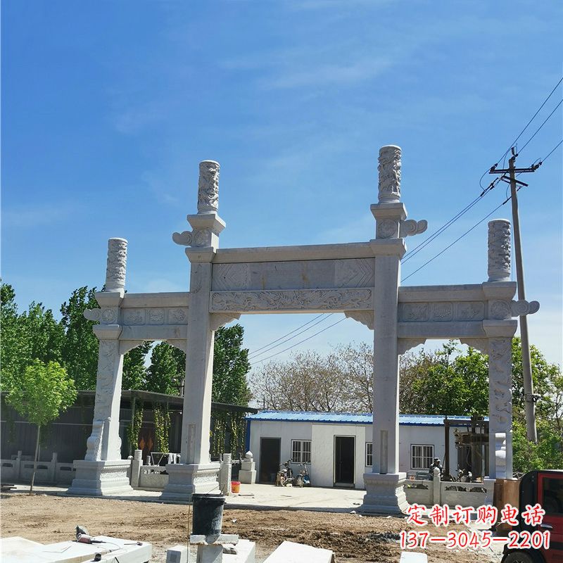 温州汉白玉景区石牌坊