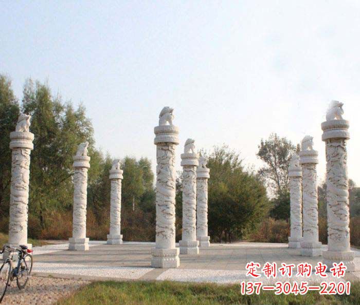 温州高级汉白玉龙柱广场文化柱石雕