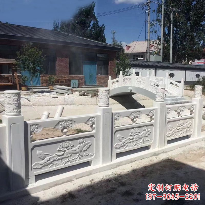 温州汉白玉精美手工栏板雕塑