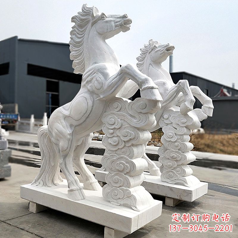 温州精美马踏祥云石雕,栩栩如生