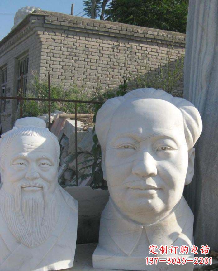 温州汉白玉毛主席头像近代伟人石雕