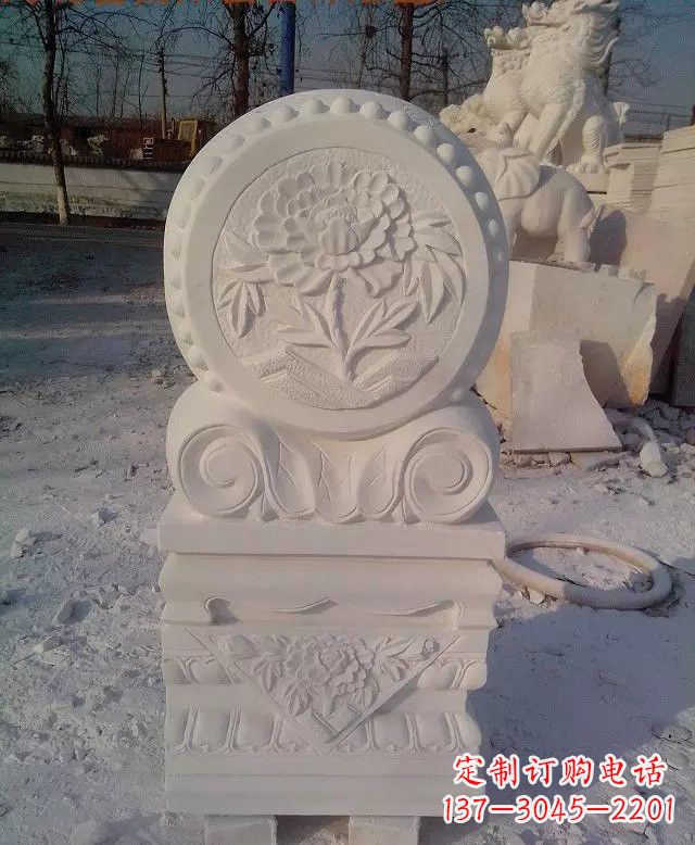 温州汉白玉门墩