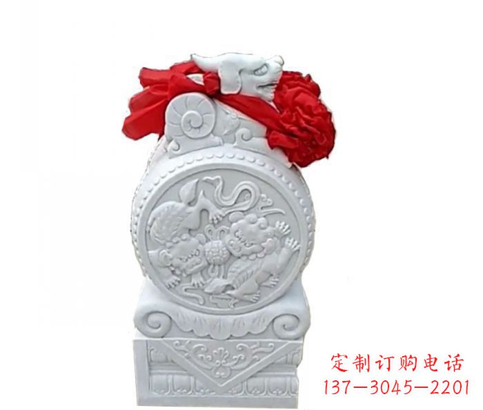 温州中领雕塑的精美玉石门墩雕塑是一个经过精心…