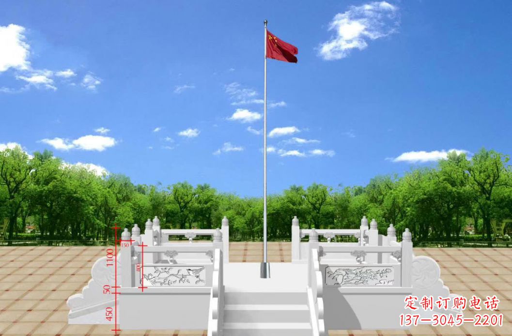 温州汉白玉升旗台雕塑12