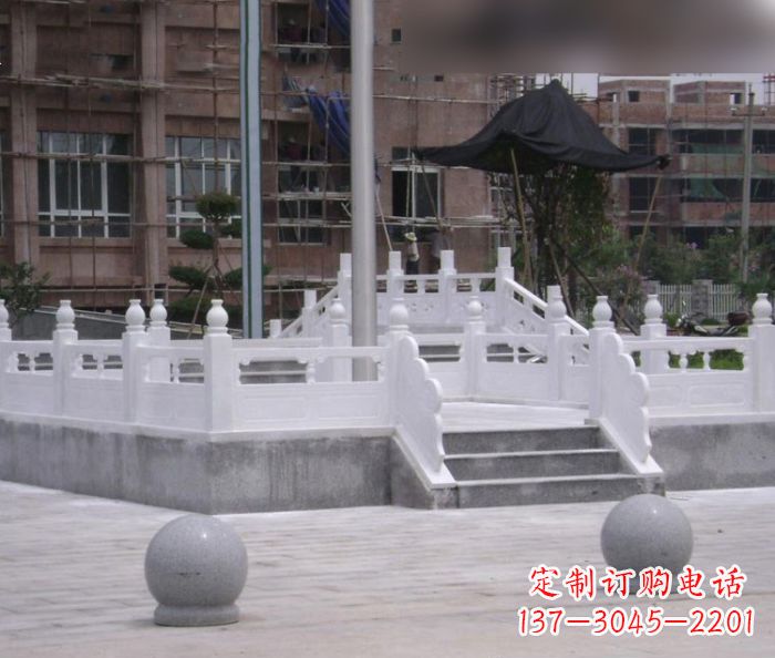 温州汉白玉升旗台校园石雕