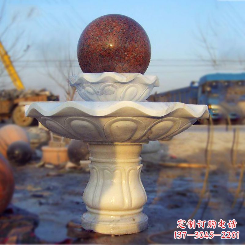 温州全新技艺!汉白玉石风水球雕塑,蕴藏吉祥能量