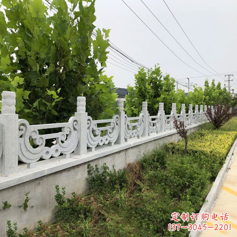温州汉白玉石栏杆雕塑,精雕细琢,精美无比