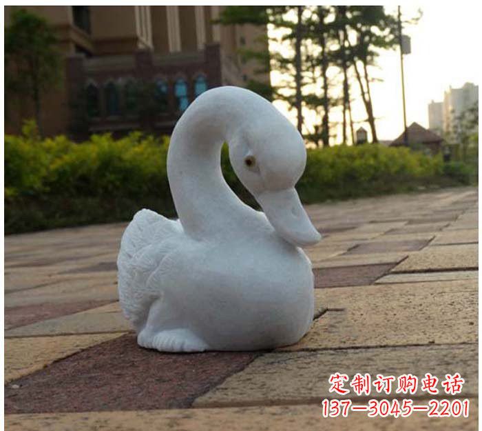 温州汉白玉天鹅石雕