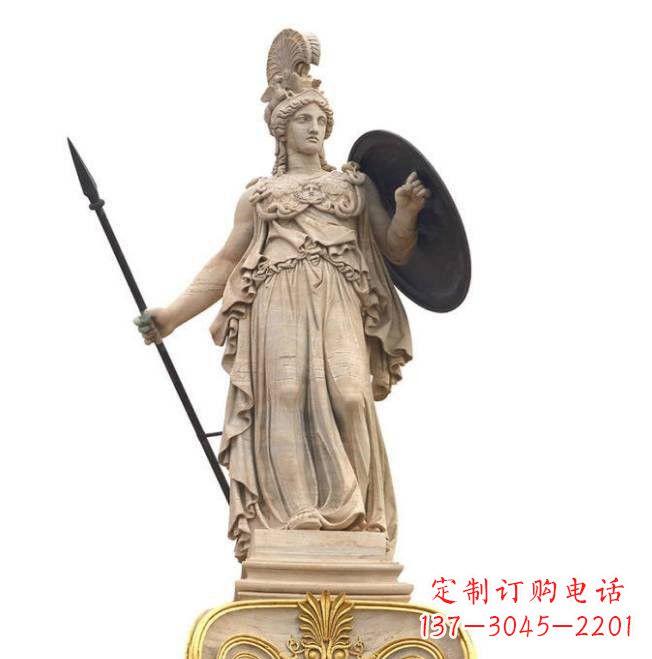 温州艺术定制——汉白玉希腊女神雅典娜雕塑