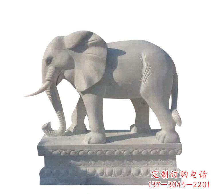 温州汉白玉镇宅大象石雕