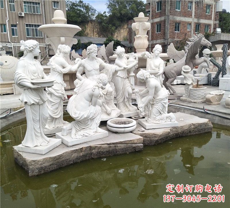温州精美绝伦,众宁芙侍奉阿波罗雕塑