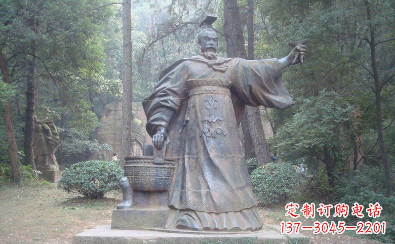 温州汉武帝古代名人铜雕
