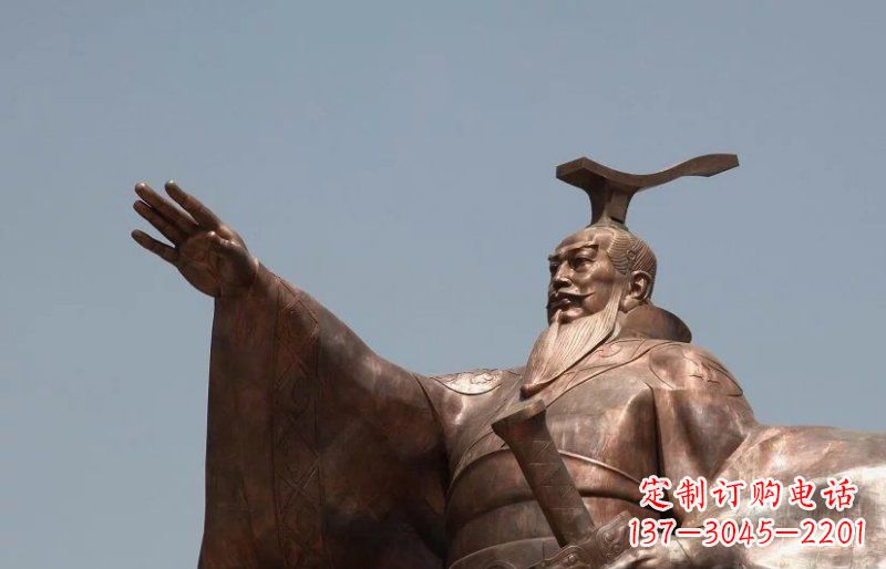 温州汉武帝铜雕，象征古代权力的神圣艺术