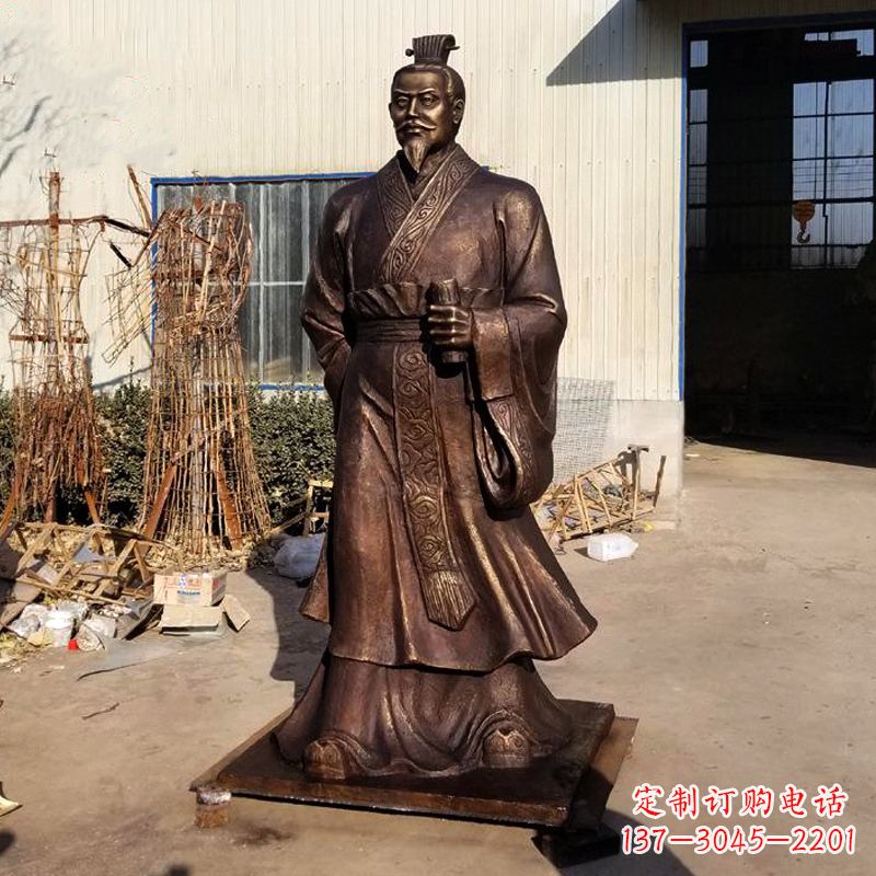 温州高质量汉武帝刘彻铜雕塑像