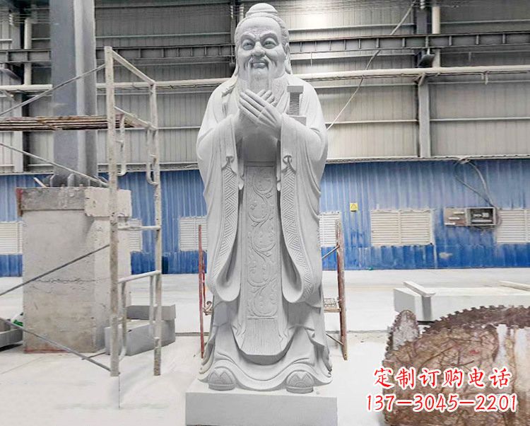 温州合浦一中孔子雕像,传承文明智慧