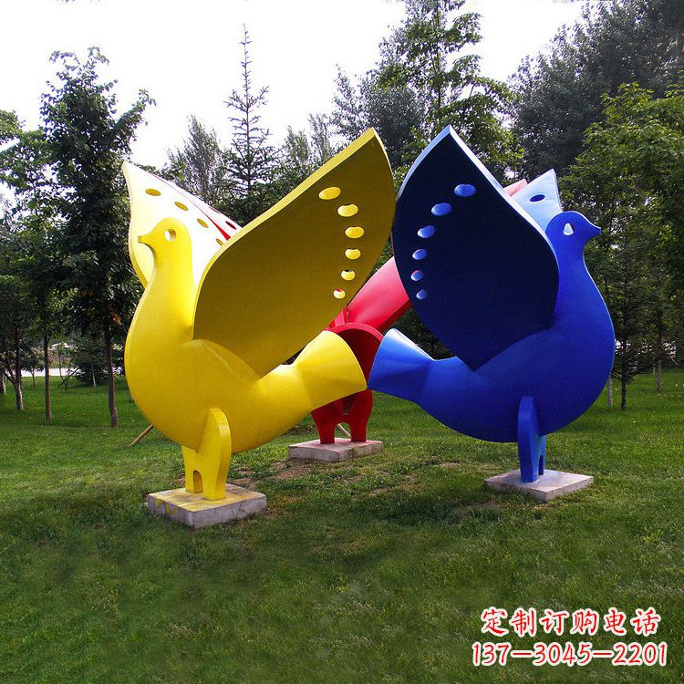 温州和平鸽雕塑图片大全