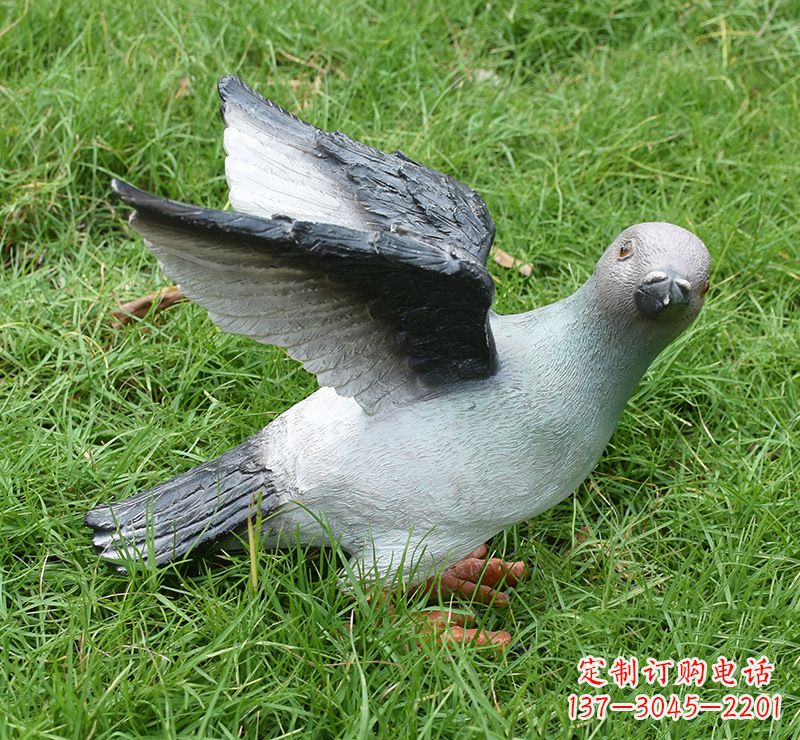 温州和平鸽与橄榄叶雕塑