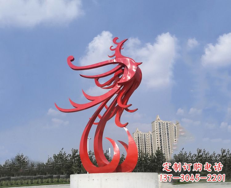 温州领雕塑凤凰户外园林广场景观动物雕塑
