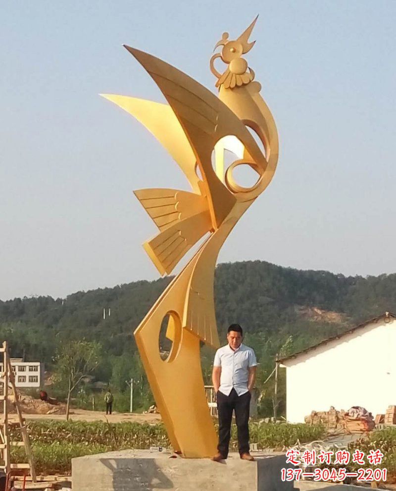 温州湖北不锈钢抽象凤凰竣工