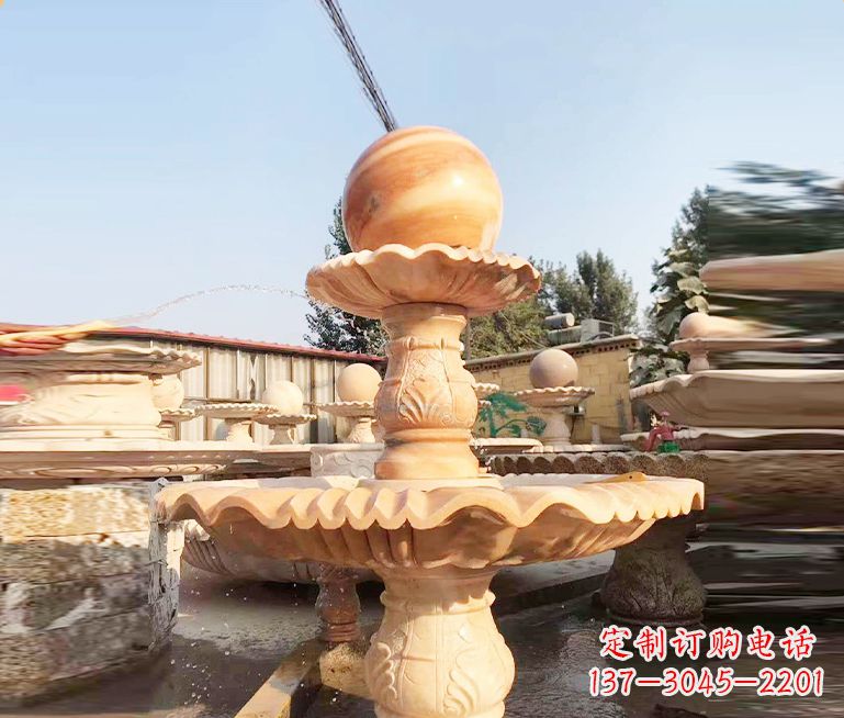 温州湖北石雕风水球喷泉