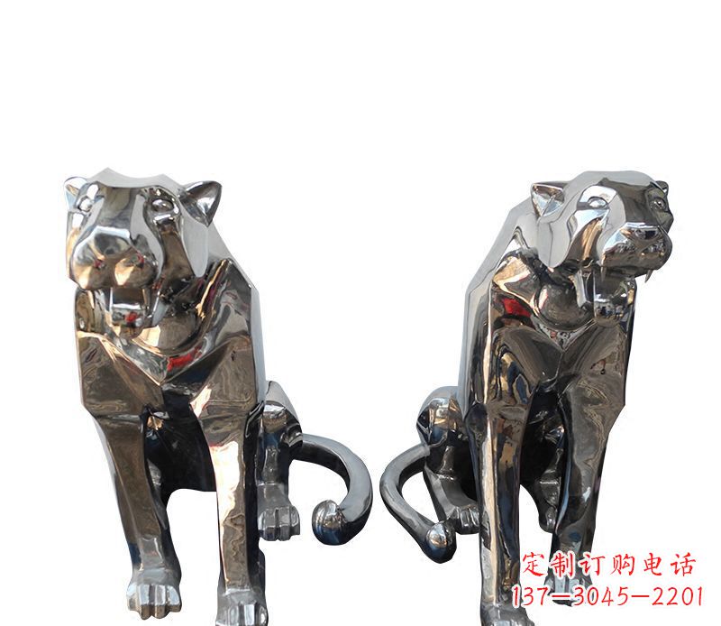 温州中领雕塑专业制作室外豹子雕塑