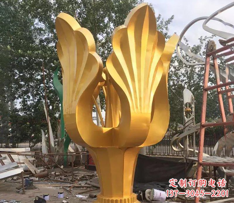 温州精美紫荆花不锈钢雕塑