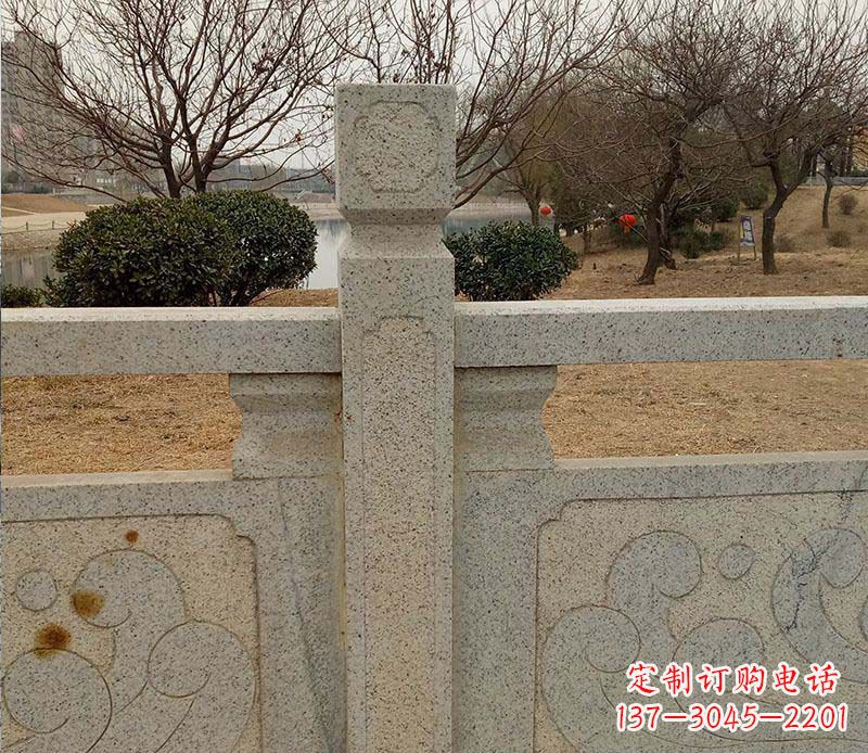 温州户外大理石栏板石雕 (2)