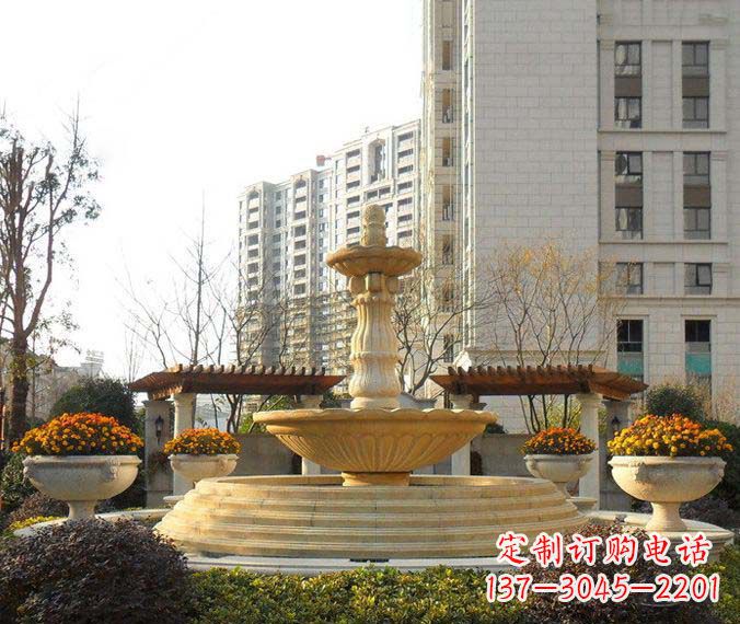 温州多层喷泉石雕,一个非凡的视觉盛宴
