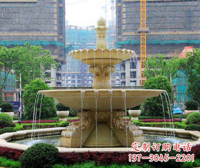 温州多层次喷泉雕塑,为您带来清凉夏日