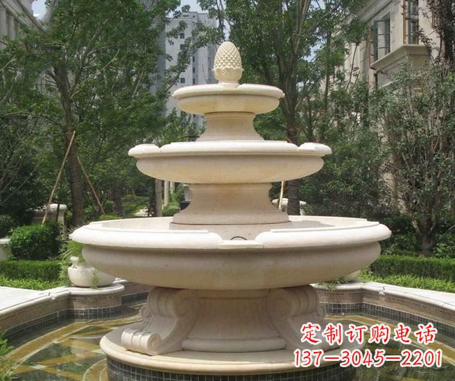 温州户外多层喷泉石雕 (3)