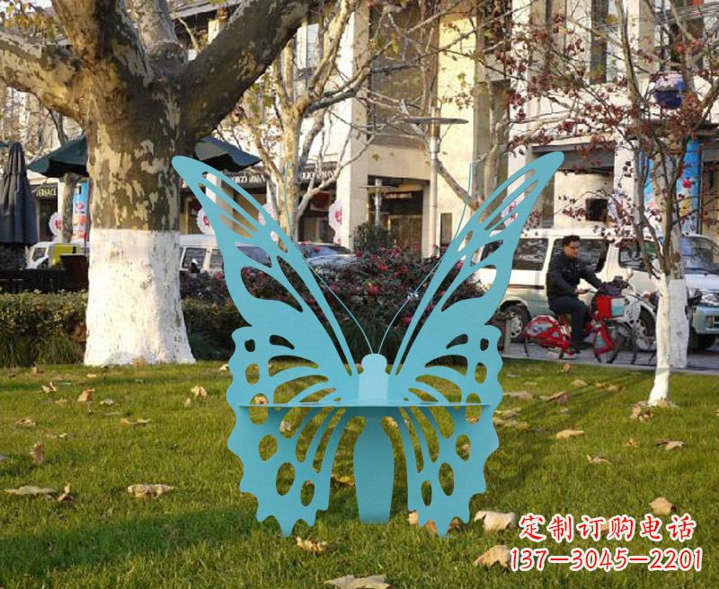 温州户外园林不锈钢蝴蝶造型座椅椅子