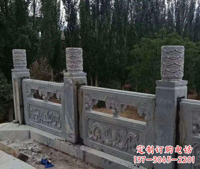 温州护城河建筑石雕栏板 (3)